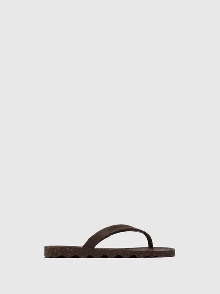 Asportuguesas 'Earth' Rubber Flip Flops - Brown