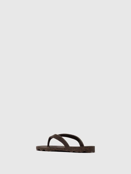 Asportuguesas 'Earth' Rubber Flip Flops - Brown