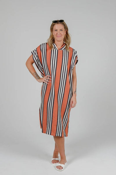 Tofino Towel 'Squall' Unisex Striped Poncho