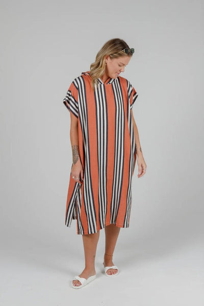 Tofino Towel 'Squall' Unisex Striped Poncho