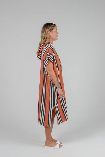 Tofino Towel 'Squall' Unisex Striped Poncho