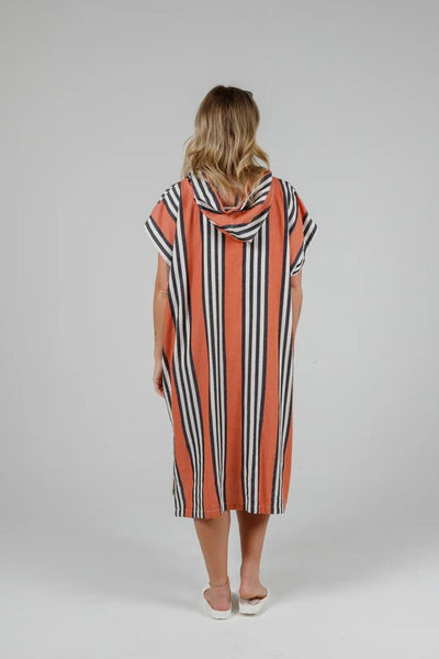 Tofino Towel 'Squall' Unisex Striped Poncho