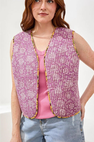 Tribal Reversible Textured Printed Vest
