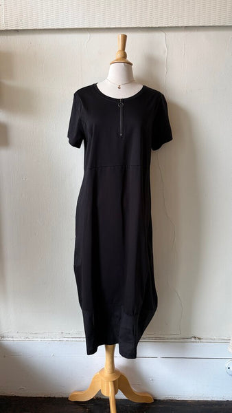 FOIL 'Tuck Me Up' 1/4 Zip Midi Dress