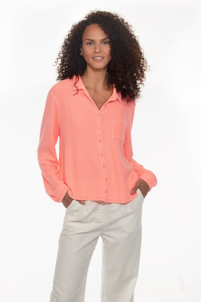Hello Nite 'Harper' Button Front Waffle Knit Shirt