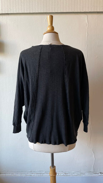 Hello Nite - 'Dani' Phantom Dolman 3/4 Sleeve Ribbed Cuff/Back