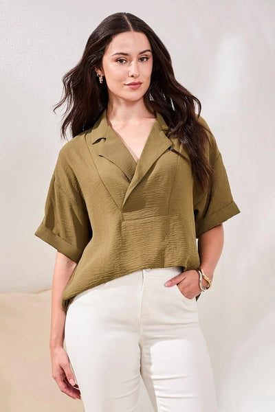 Tribal Airflow Lapel Collar Shirt - Rainforest
