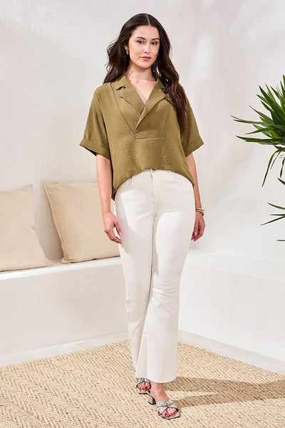 Tribal Airflow Lapel Collar Shirt - Rainforest