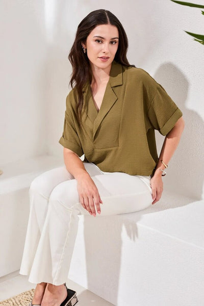 Tribal Airflow Lapel Collar Shirt - Rainforest