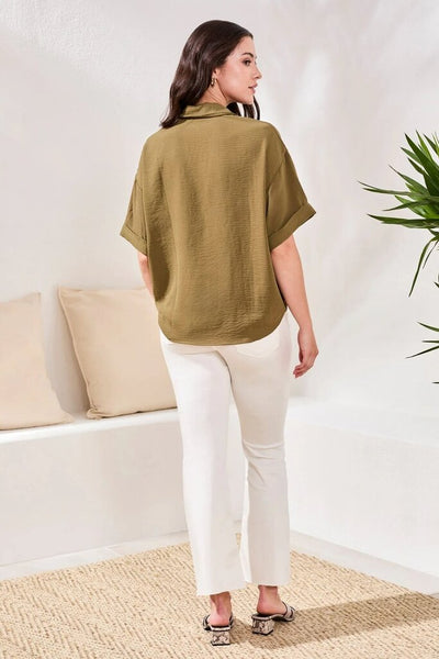 Tribal Airflow Lapel Collar Shirt - Rainforest