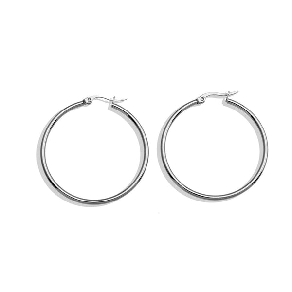 Hackney Nine 'Bianca' Classic Everyday Hoops - Silver