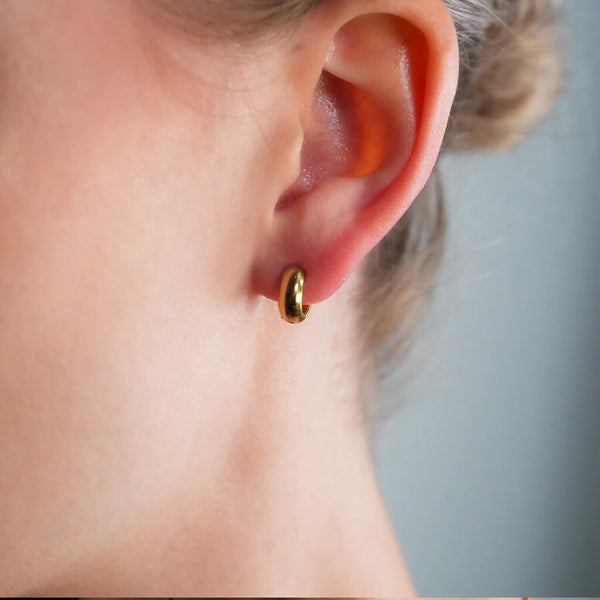 Hackney Nine 'Bochum' Tiny Huggie Hoop Earrings