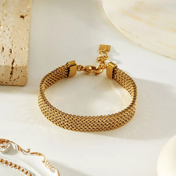 Hackney Nine 'Bologna' Italian Vintage Mesh Chain Bracelet