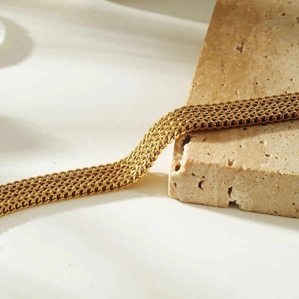 Hackney Nine 'Bologna' Italian Vintage Mesh Chain Bracelet