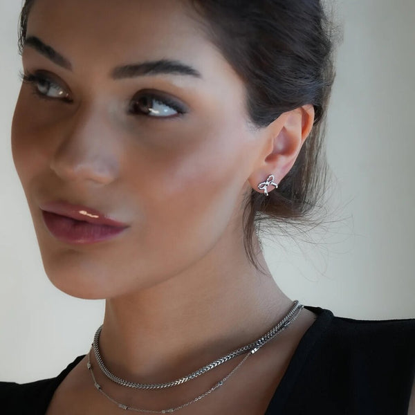 Hackney Nine 'Bow' Stud Earrings