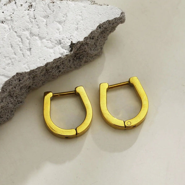 Hackney Nine 'Cadeo' Horse-Shoe Shaped Hoop Earrings