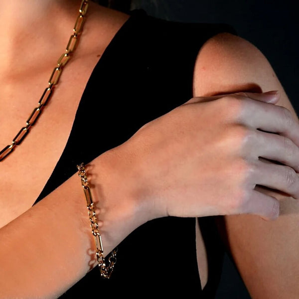 Hackney Nine 'Clichy' Mixed Chain Bracelet