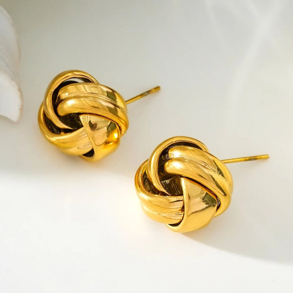 Hackney Nine 'Jatani' Love-Knot Stud Earrings