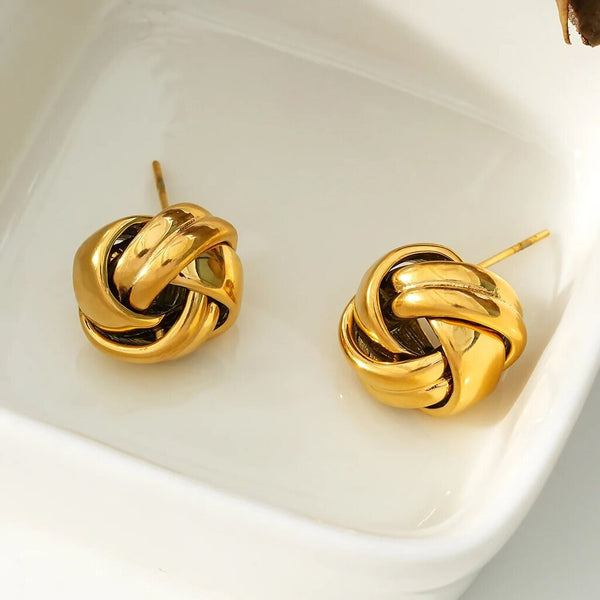 Hackney Nine 'Jatani' Love-Knot Stud Earrings