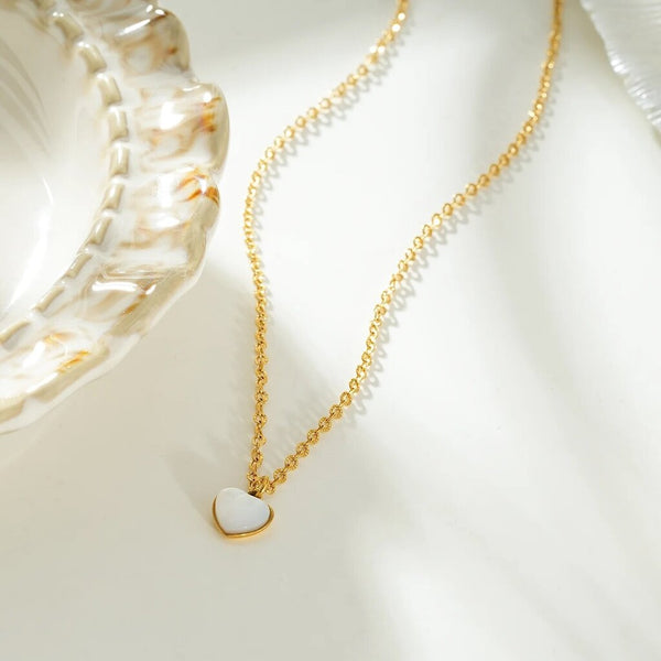 Hackney Nine 'Kokam' Shell-Encased Heart Charm Necklace