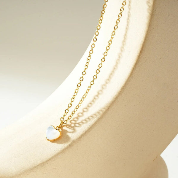 Hackney Nine 'Kokam' Shell-Encased Heart Charm Necklace