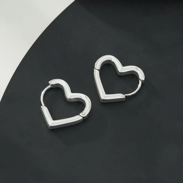 Hackney Nine 'Larazina' Heart Shaped Hoop Earrings