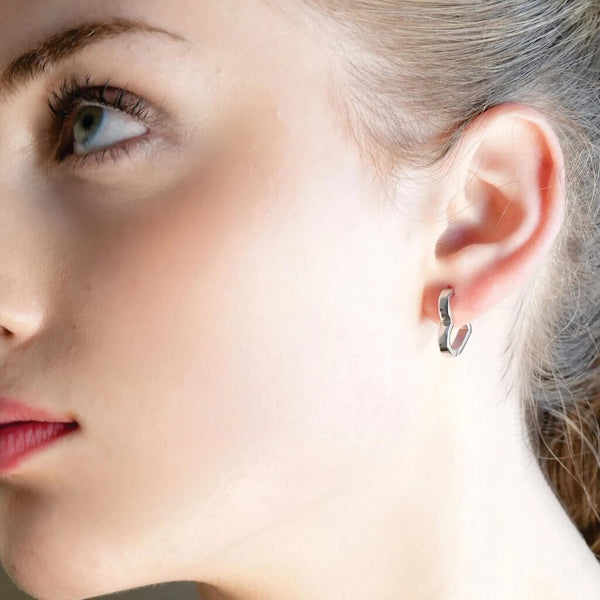 Hackney Nine 'Larazina' Heart Shaped Hoop Earrings