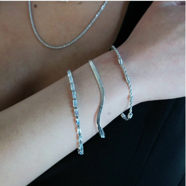 Hackney Nine 'Mellish' Retro Style CZ Tennis Bracelet