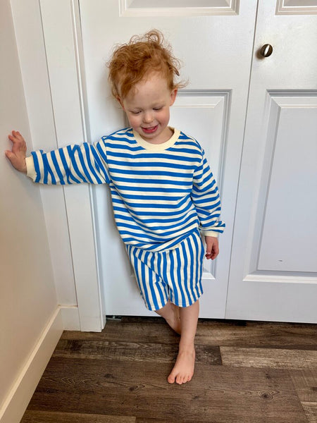 Brunette the Label Blue Stripe Shorts