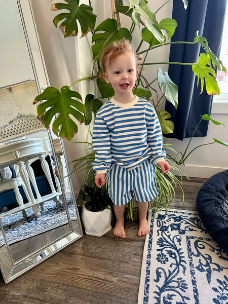 Brunette the Label Blue Stripe Shorts