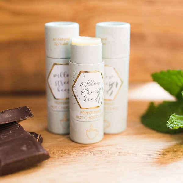 Willow Street Bees Peppermint Hot Chocolate Lip Balm