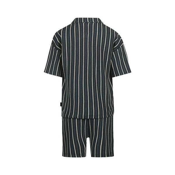 Koko Noko Navy Stripe Top And Shorts Set