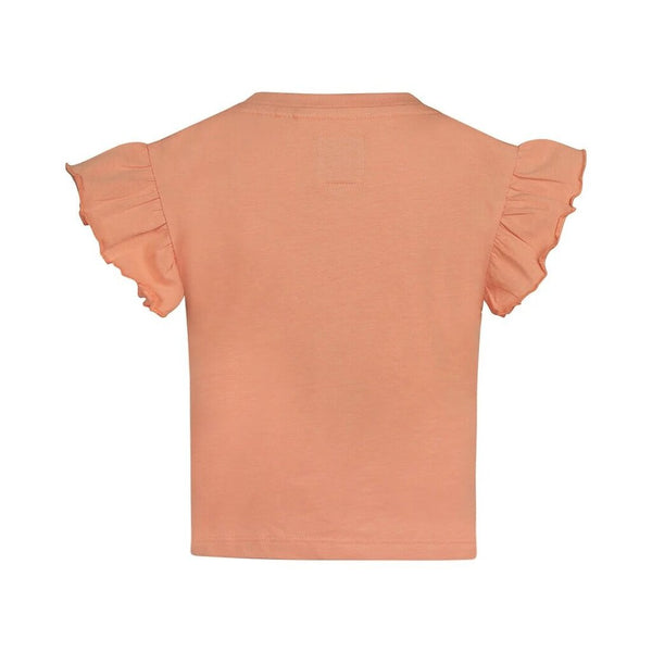Koko Noko Floral Embroidered Ruffle T-Shirt