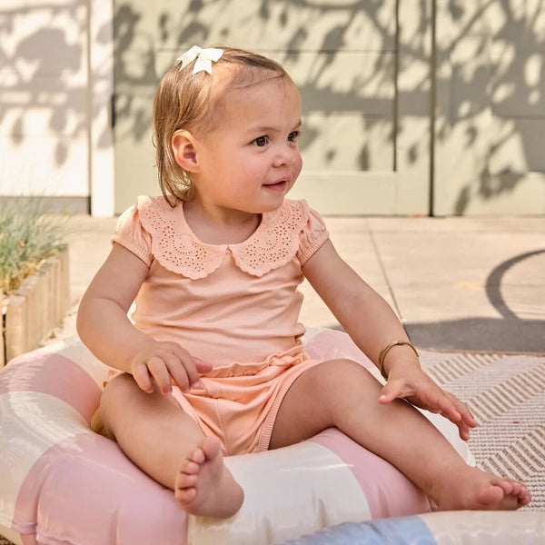 Dirkje Peach Ruffle Shorts