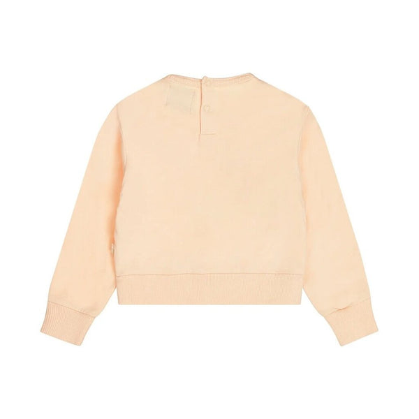 Dirkje Peach Broderie Ruffle Sweater
