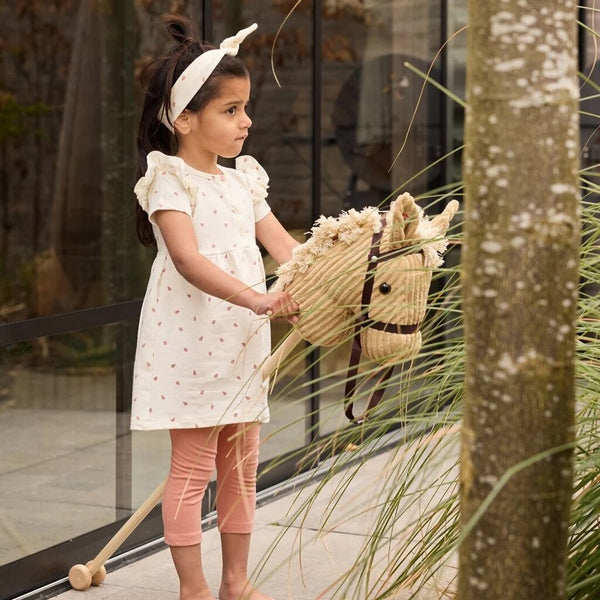 Dirkje Ladybug Print Dress, Leggings + Headband Set