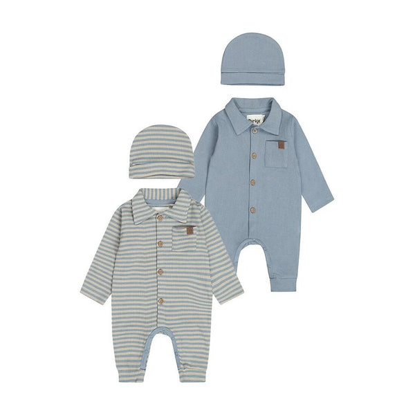Dirkje Long Sleeve Romper + Hat Set