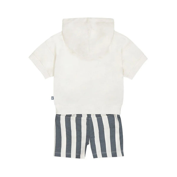 Dirkje Dino Hoodie + Striped Shorts Set
