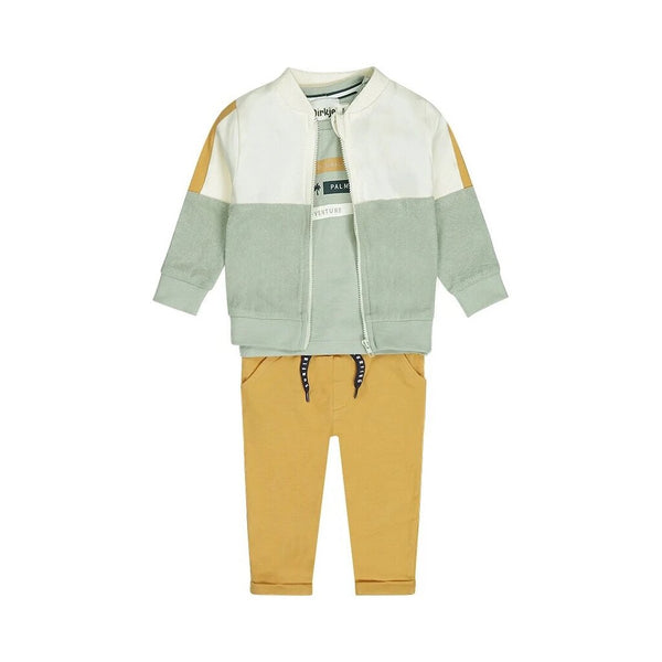 Dirkje 3-Piece Joggers, Zip Front Sweater + Graphic Tee Set