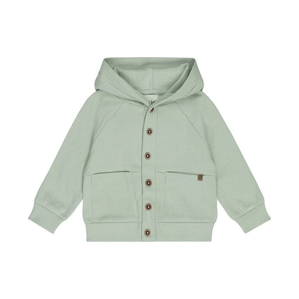 Dirkje Soft Green Hooded Cardigan