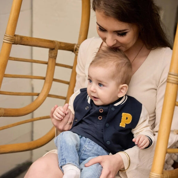 Dirkje Navy Varsity Jacket