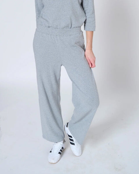 Preloved 'Maja' Wide Leg Sweatpants - Grey Mix