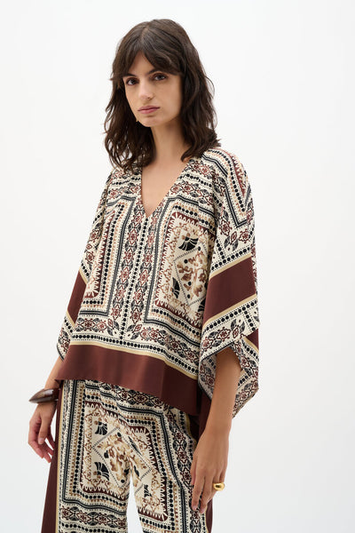 Joseph Ribkoff 262260 Georgette Printed Poncho Top