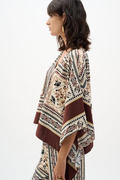 Joseph Ribkoff 262260 Georgette Printed Poncho Top