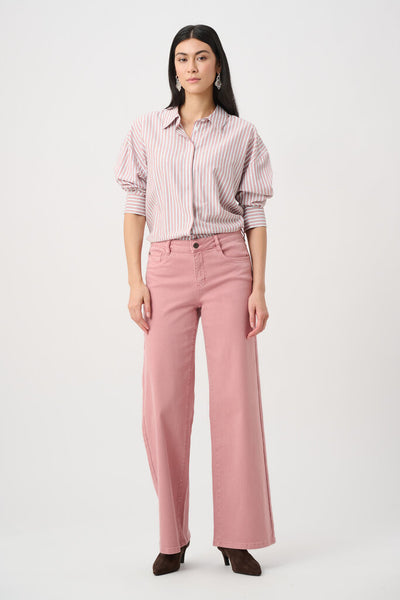 Joseph Ribkoff 'Goldie' Classic Wide-Leg Stretch Jeans - Vintage Rose