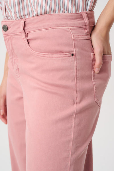 Joseph Ribkoff 'Goldie' Classic Wide-Leg Stretch Jeans - Vintage Rose