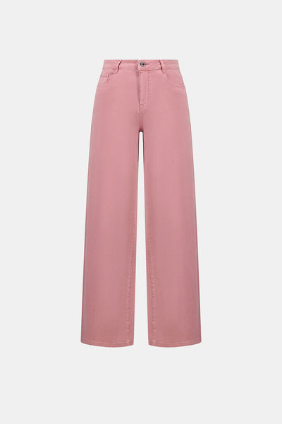 Joseph Ribkoff 'Goldie' Classic Wide-Leg Stretch Jeans - Vintage Rose