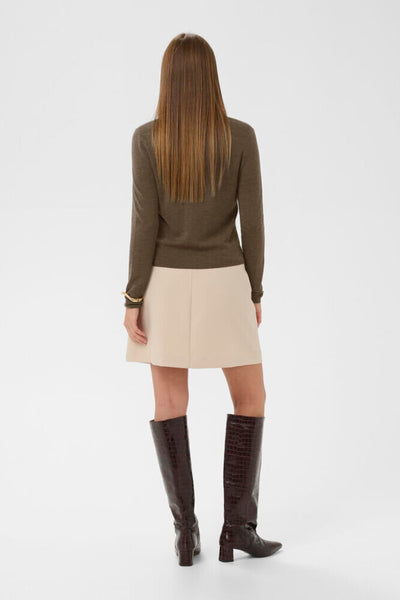 Soaked in Luxury 'Molini' 100% Wool Cardigan - Walnut Melange