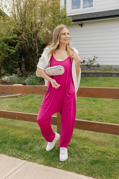 Smash + Tess 'Abigael' Romper - Berry Pink