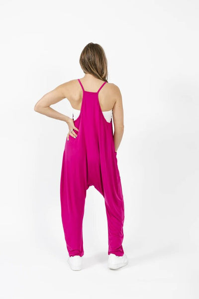 Smash + Tess 'Abigael' Romper - Berry Pink